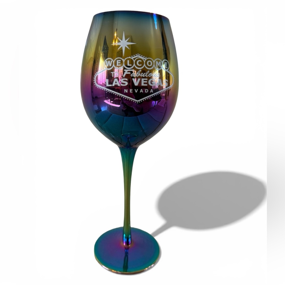 Welcome to Fabulous Las Vegas Nevada Colored Wine Glass
